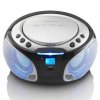 SCD-550SI Přenosné FM rádio CD/MP3/USB/Bluetooth® přehrávač s LED osvětlením Stříbrná Lenco SCD-550SI