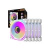 Sada PC ventilátorů DARKFLASH INF24 ARGB 5v1 White