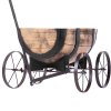 Květináč Woodeff whiskey barel wagon, 41,5x29x19cm