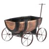 Květináč Woodeff whiskey barel wagon, 41,5x29x19cm