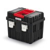 Modulární kufr na nářadí s transp. kolečky a kov. zámky HEAVY černý 450x360x640mm