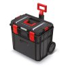 Kufr na nářadí s transp. kolečky X BLOCK TECH černý 546x380x510mm, zásuvka