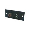 Zdířka CINCH panel 2x na podložce 20x52mm