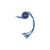 Kabel GETI GCU 03 USB 3v1 modrý samonavíjecí