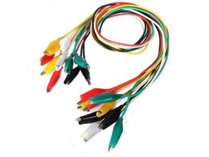 Aligátorcsipesz végű kábel ( 10db csomag ) (4)