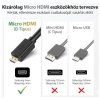 Micro HDMI – HDMI kábel, átalakító 4K 60Hz (HDMI 2.0), Raspberry Pi kompatibilis2