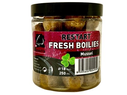 LK Baits Fresh Boilies Reštart Mussel 14mm 150ml
