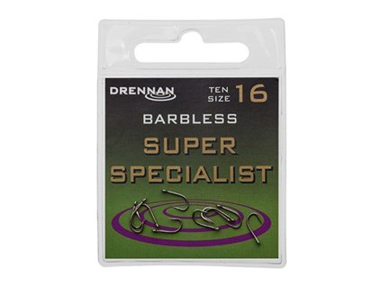 Drennan háčiky bez protihrotu Super Specialist Barbless veľ. 8
