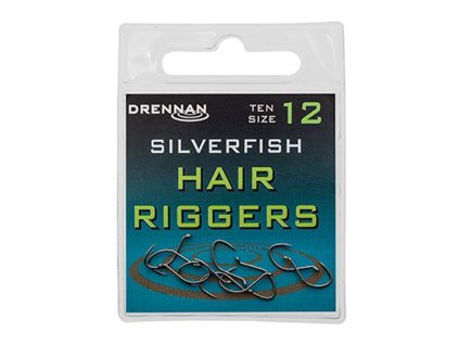 Drennan háčiky bez protihrotu Silverfish Hair Riggers Barbless veľ. 12