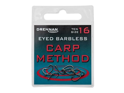 Drennan háčiky bez protihrotu Eyed Carp Method Barbless veľ. 12