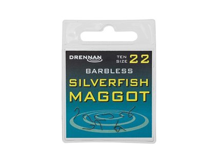 Drennan háčiky bez protihrotu Silverfish Maggot Barbless veľ. 18