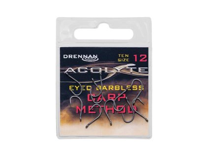 Drennan háčiky Acolyte Carp Method Barbless vel.12