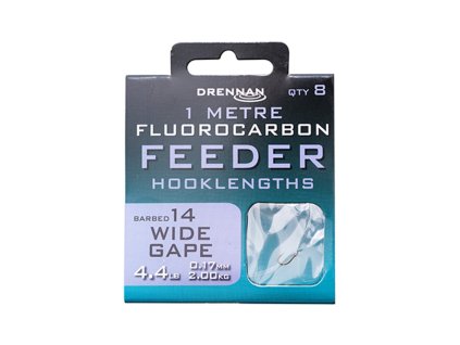Drennan náväzce Fluorocarbon Feeder Wide Gape vel.14 / 4,4lb