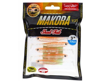 Lucky John 3D Makora Shad Tail 3" farba 005 7ks