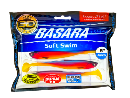 Lucky John 3D Basara Soft Swim 5" farba PG12 - 4ks