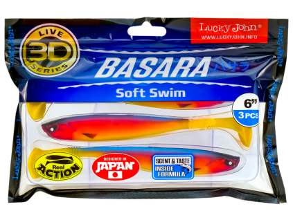 Lucky John 3D Basara Soft Swim 6" farba PG11 -3ks