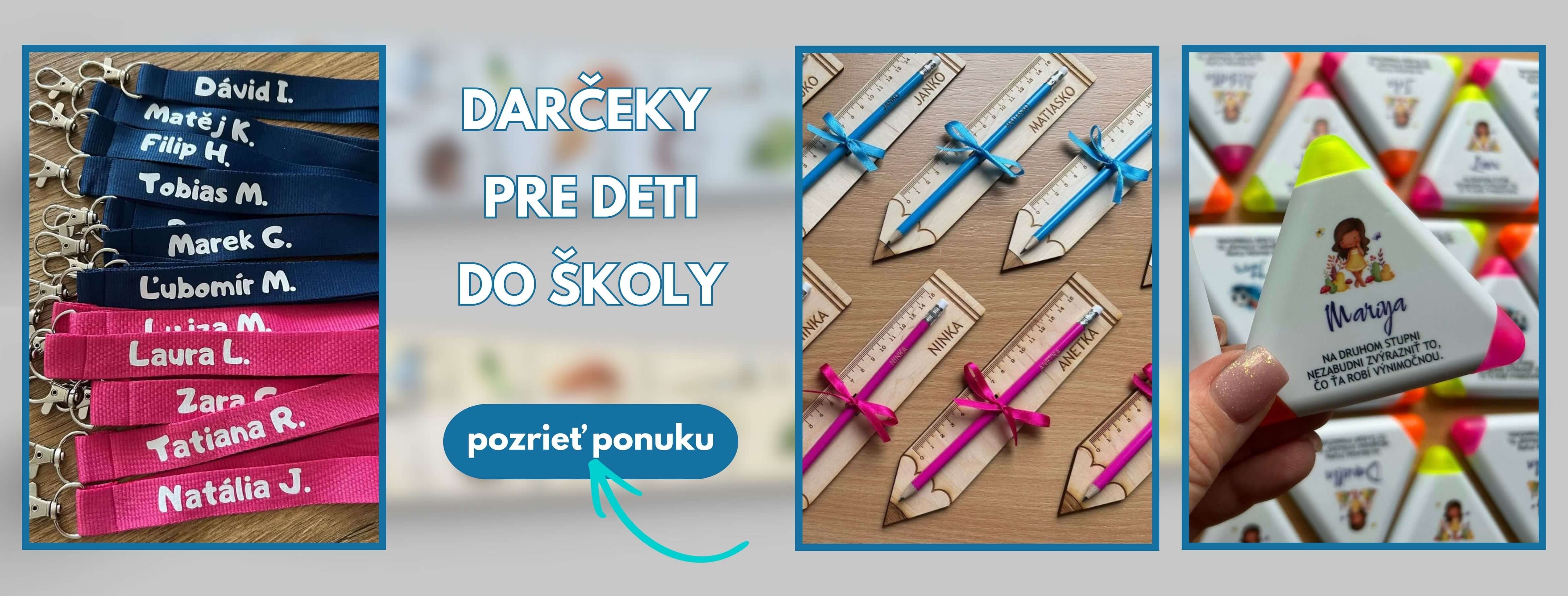 darčeky pre deti do školy