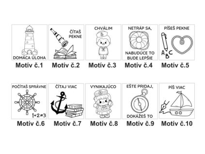 drevene peciatky s namornickym motivom
