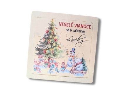 vianocne drevene puzzle pre deti