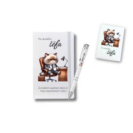 malickost pre sefa set zapisnik a pero