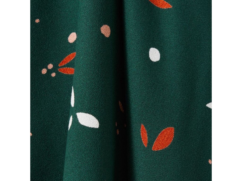 Krepžoržet Lupene ECOVERO™ viskóza fľaškovozelená