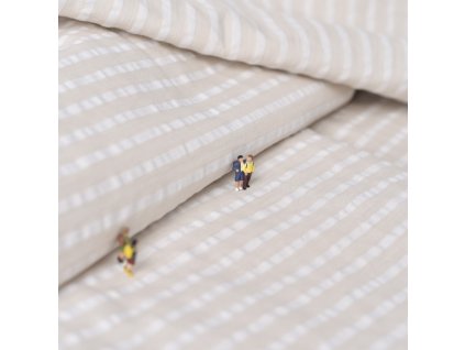 krep:seersucker organická bavlna light taupe