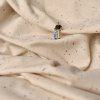 Vzorka strečový úplet organická bavlna 175 cm ecru/dúhový prach