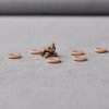 Corozo gombík 11 mm štvordierkový hrejivý piesok