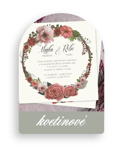 Kvetinové svadobné oznámenia