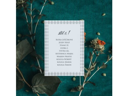 Zasadací poriadok Vzorec na lásku