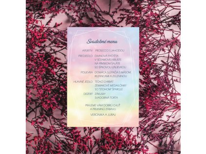 Farebná dúha menu karta