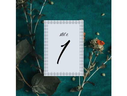 Číslovanie stolov Vzorec na lásku