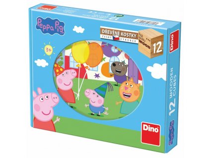 Drevené obrázkové kocky Peppa Pig