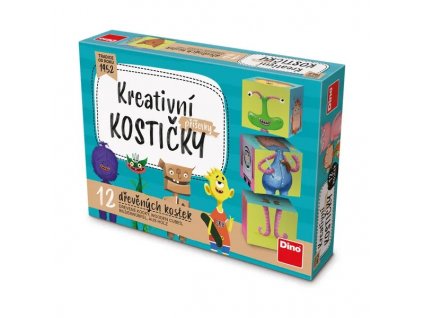 Drevené obrázkové kocky Príšerky