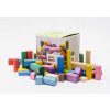 Drevené stavebnicové kocky farebné 50 ks 4