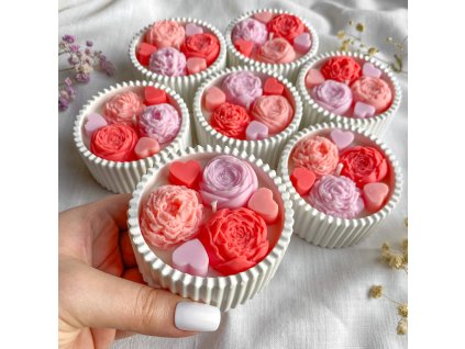 Vroubkovaná miska JAHODA