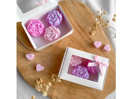 Svíčka SÓJOVÁ PIVOŇKA 3 ks