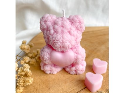 Svíčka medvídek JAHODA