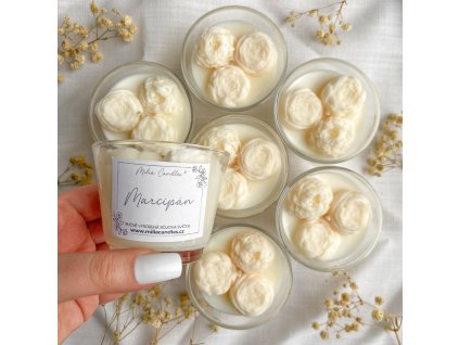 Svíčka ve skle MARCIPÁN S