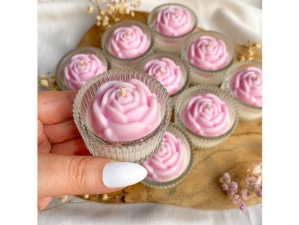 Svíčka ve skle mini JAHODOVÁ