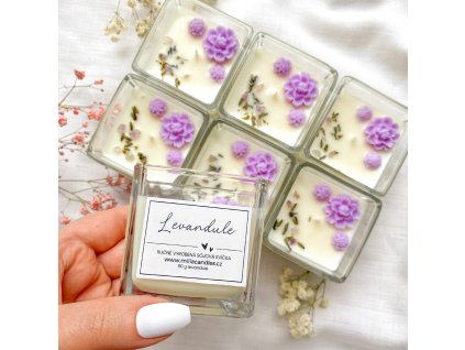 Svíčka ve skle LEVANDULE