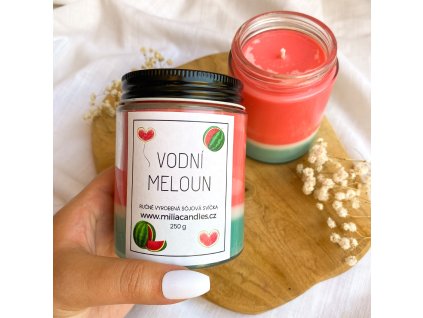 Svíčka ve skle VODNÍ MELOUN