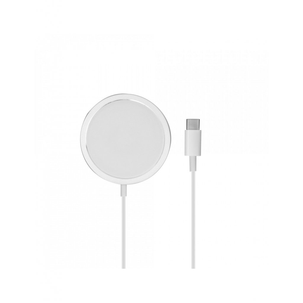 ksix wireless charger for iphone 12 and later magcharge 15w power delivery 1m cable white (1)