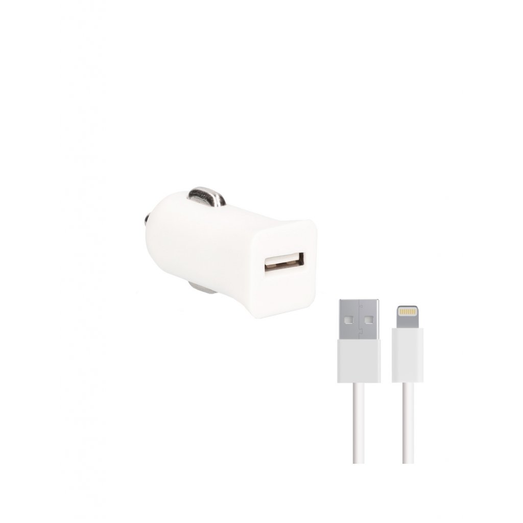 car charger contact 10w made for iphone usb a lightning cable white