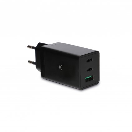 Ksix nabíječka 2xUSB-C a USB-A, 67W, GaN, PD, PPS