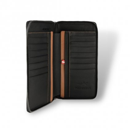 Volterman Travel® smart peňaženka na zips, čierna