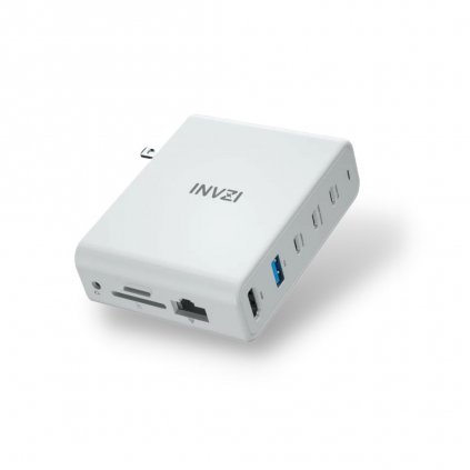 Invzi® 9v1 100W GaN USB-C HUB  + EU/UK/AU adaptér + 2M predlžovací kábel + USB-C kábel