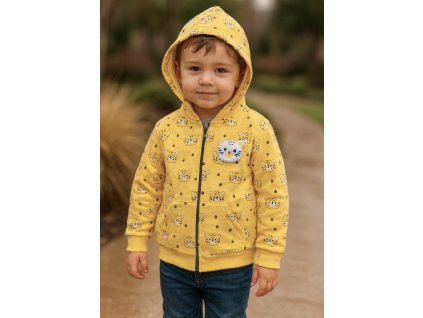 Mikina Miniworld- Macko, žltá