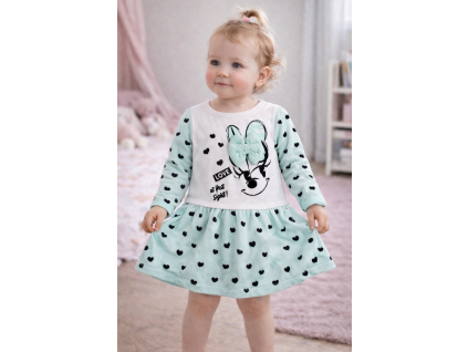 Semišové šaty pre bábätká - Láska na prvý pohľad, tyrkysový