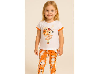 Dievčenský letný set- Girl with flower